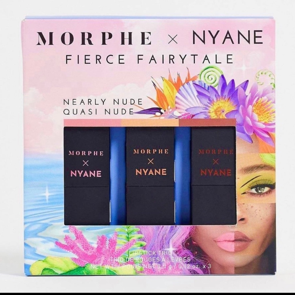 MORPHE X NYANE POUT CLOUT LIPSTICK TRIO - NEARLY NUDE Limited Edition